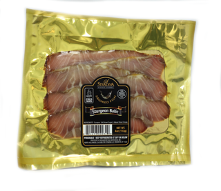 Cold Smoked Sturgeon Pre-sliced 4 oz.